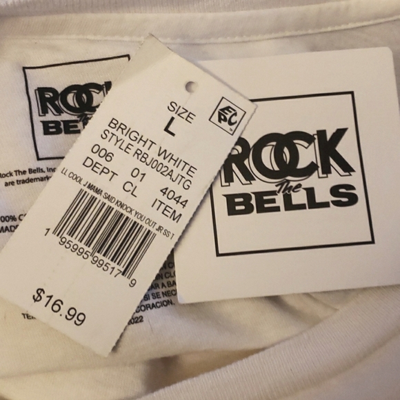 Rock The Bells LL Cool J Spell Out Mama Said Knock You Out White T-Shirt Size L - Picture 7 of 7